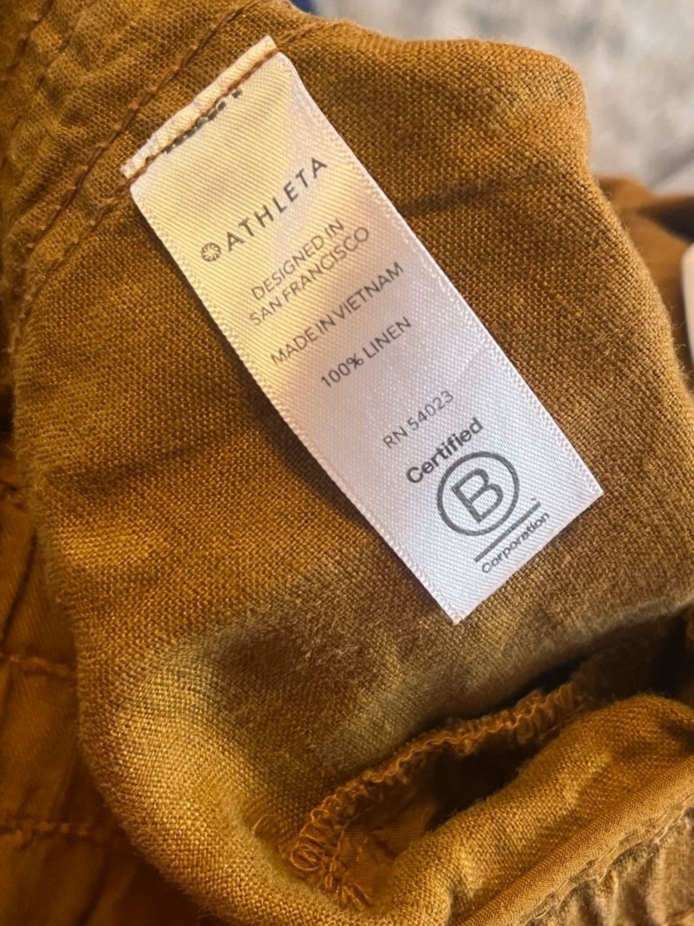 Athleta Cabo 100% linen Drawstring Jogger in Warm Camel - Picture 8 of 9